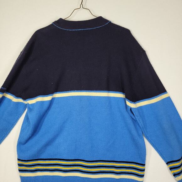 Vtg MeccaDNM Mens Sweater Shirt Sz XXL Blue Y2k Hip Hop Rap Fall Winter Cold - Picture 7 of 11